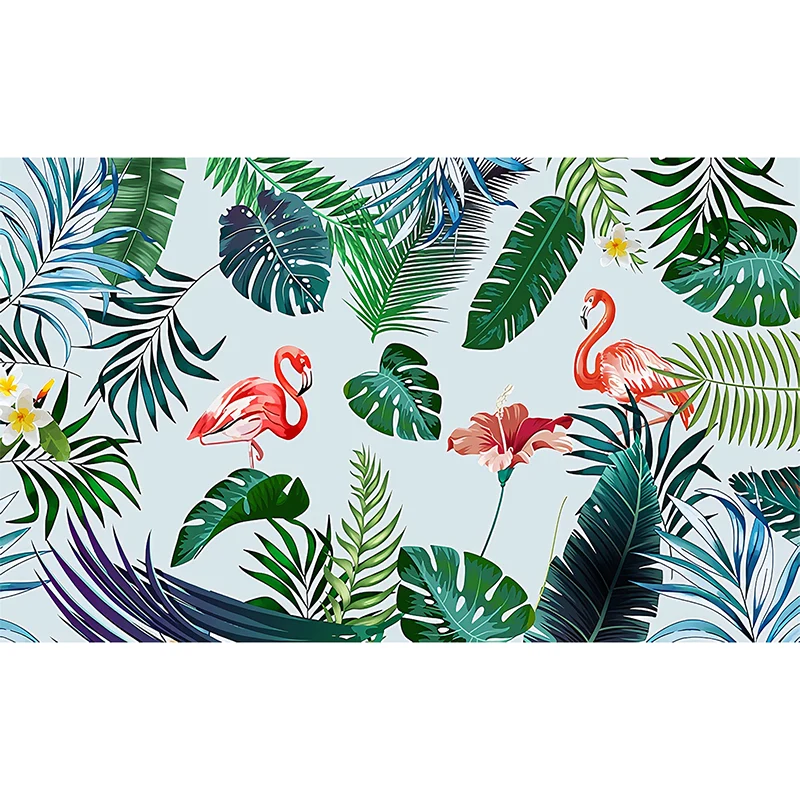 Revêtement mural contemporain vert et rouge de taille personnalisée pour mur d’accent Clearhalo