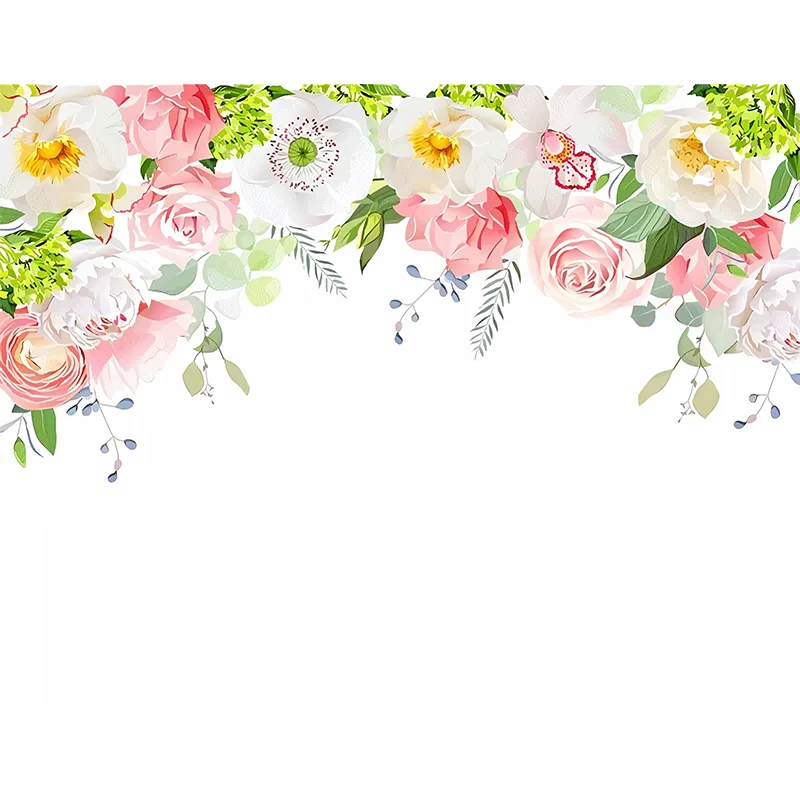 Revêtement mural extra large au design floral de style illustration pour le salon, sur mesure Clearhalo