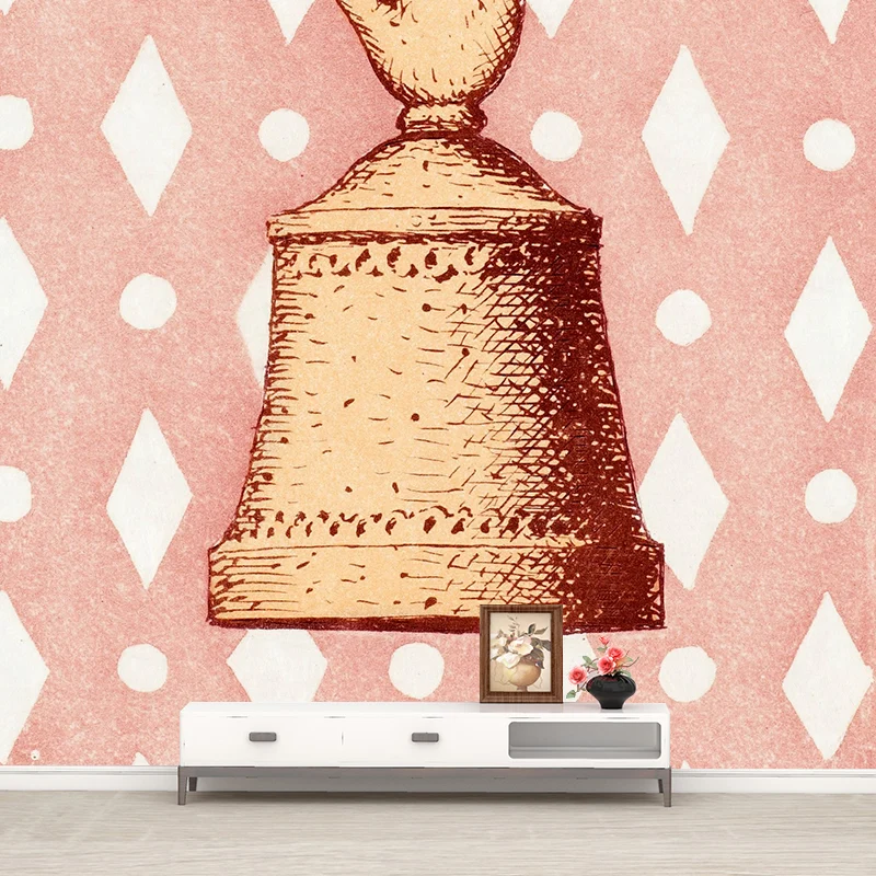 Rose La Lecon Musique Mural Decal Magritte Artwork Surreal Stain Proof Wall Covering Clearhalo