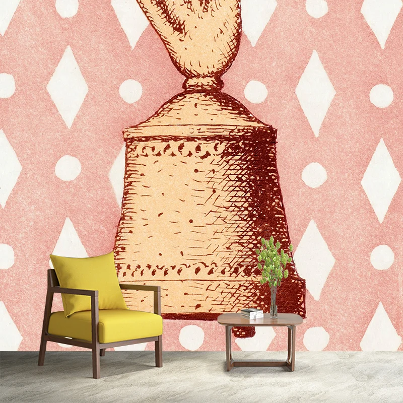 Rose La Lecon Musique Mural Decal Magritte Artwork Surreal Stain Proof Wall Covering Clearhalo