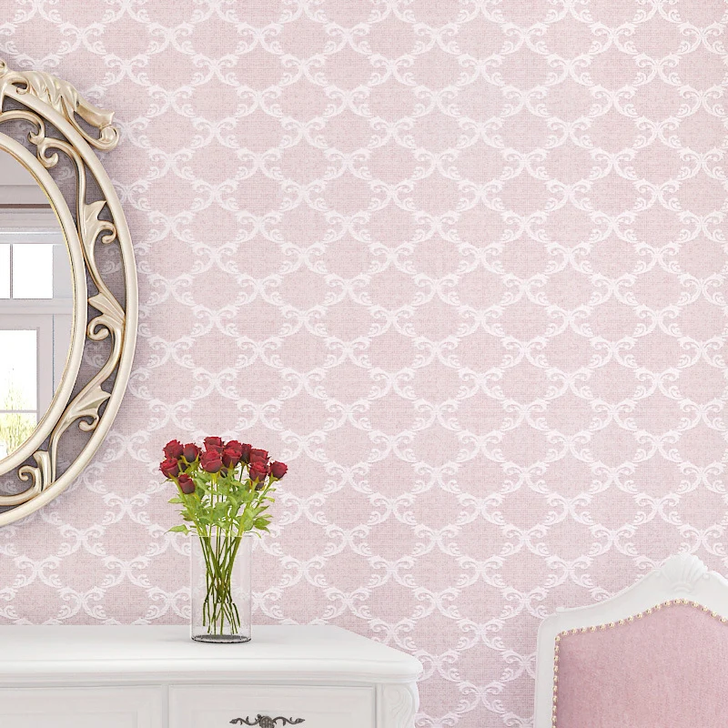 Rouleau de papier peint en treillis de couleur Pastel, décoration murale Antique imperméable à fleurs pour salle à manger...