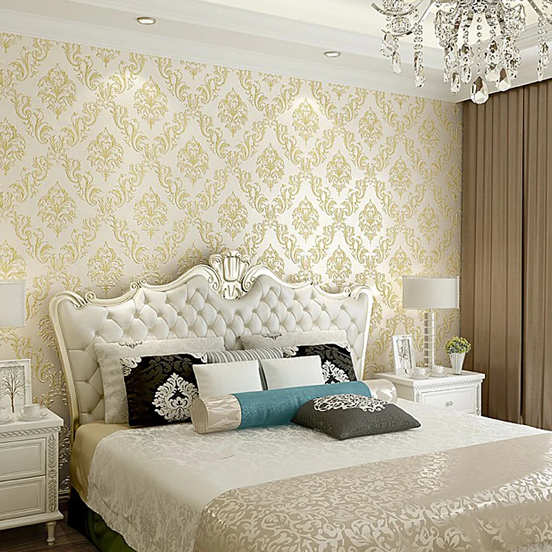 Rouleau de papier peint en treillis rétro, revêtement mural jacquard de couleur douce pour chambre à coucher, 33' x 20,5"...
