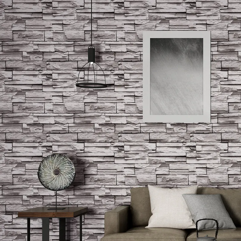 Rouleau de papier peint en vinyle multicolore, motif brique, résistant à l'humidité, 57,1 pieds carrés Clearhalo