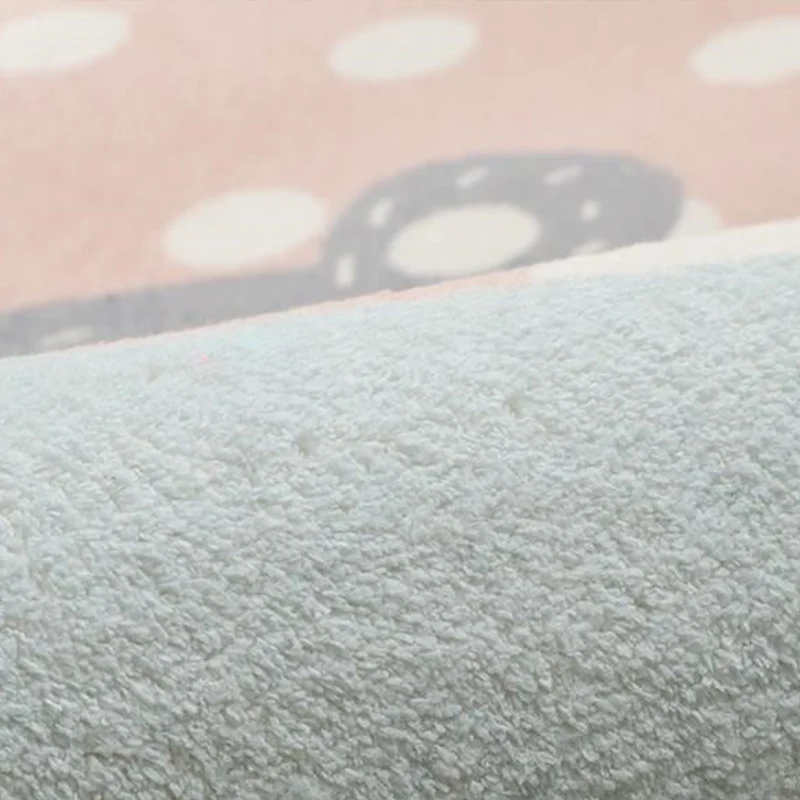 Tapis de chambre à coucher mignon, multicolore, motif de dessin animé, d'intérieur, synthétique, antidérapant, résistant a...