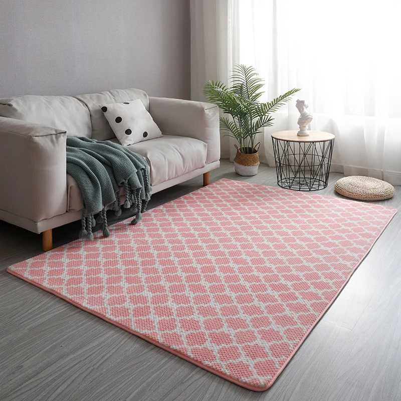 Tapis de chevet moderne, multicolore, imprimé quadrilobe, en Polyester, envers antidérapant, lavable, adapté aux animaux d...