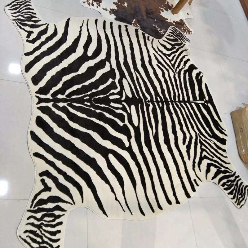 Tapis décontracté à motif de peau d'animal, multicolore, en polyester, antidérapant, adapté aux animaux de compagnie, pour...