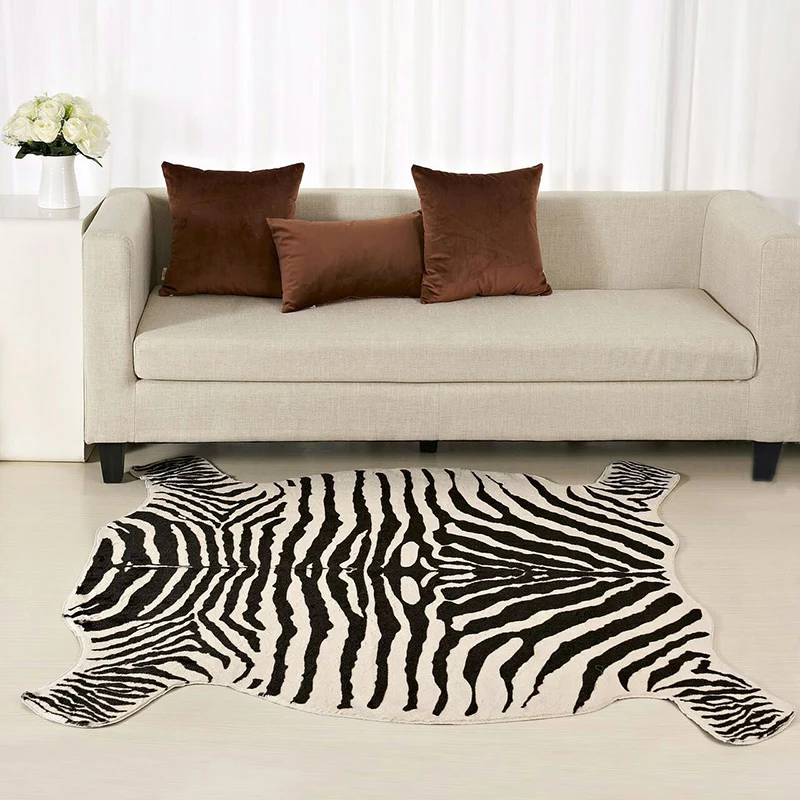 Tapis décontracté à motif de peau d'animal, multicolore, en polyester, antidérapant, adapté aux animaux de compagnie, pour...