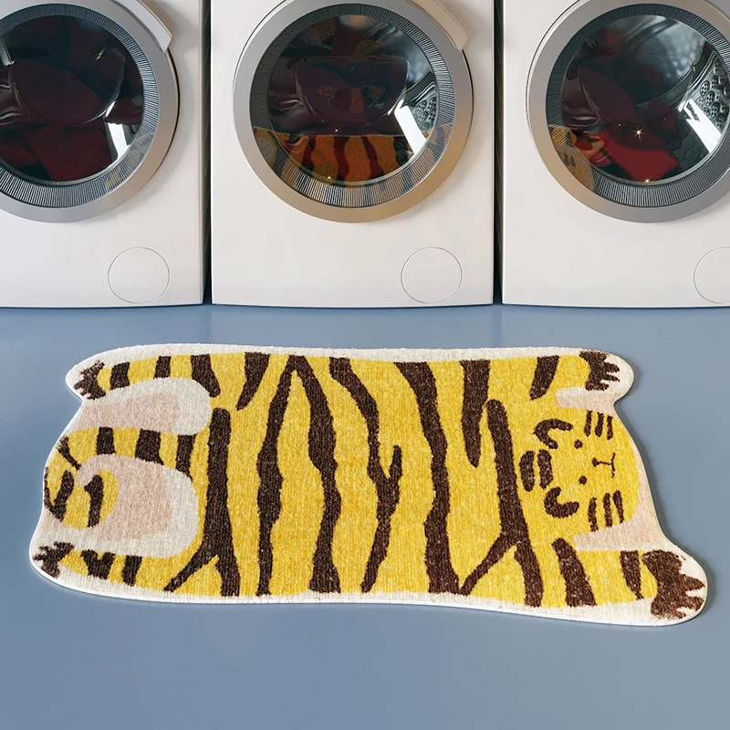 Tapis de décoration décontracté, multicolore, en peau d'animal, en polypropylène, lavable, respectueux des animaux de comp...