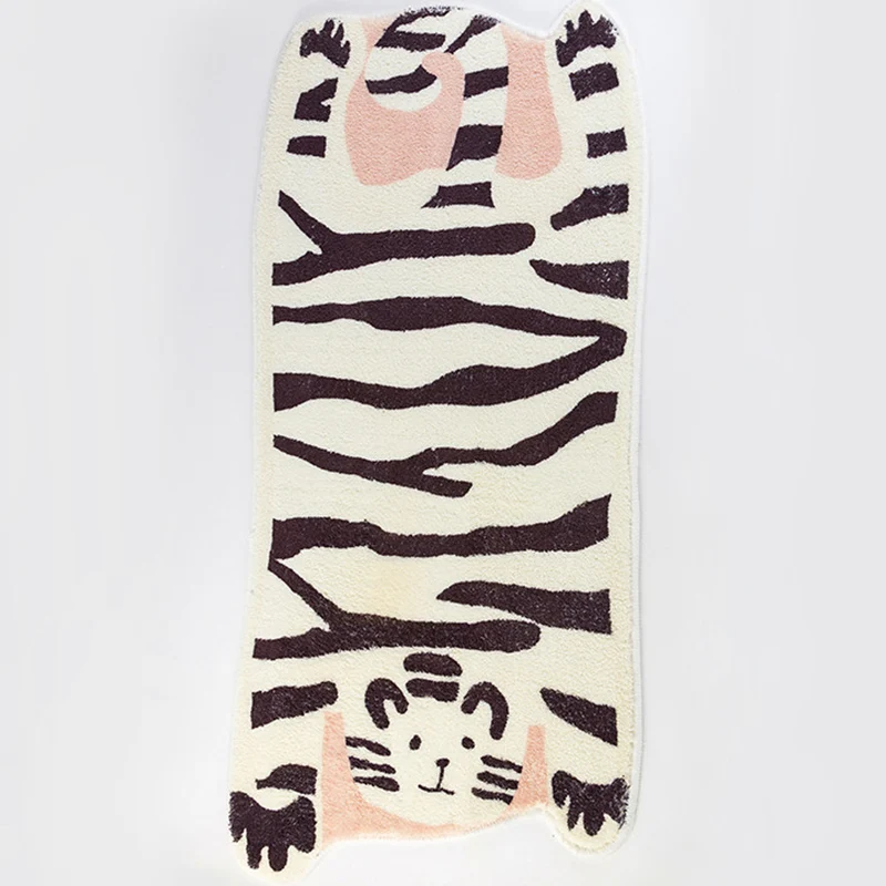 Tapis de décoration décontracté, multicolore, en peau d'animal, en polypropylène, lavable, respectueux des animaux de comp...