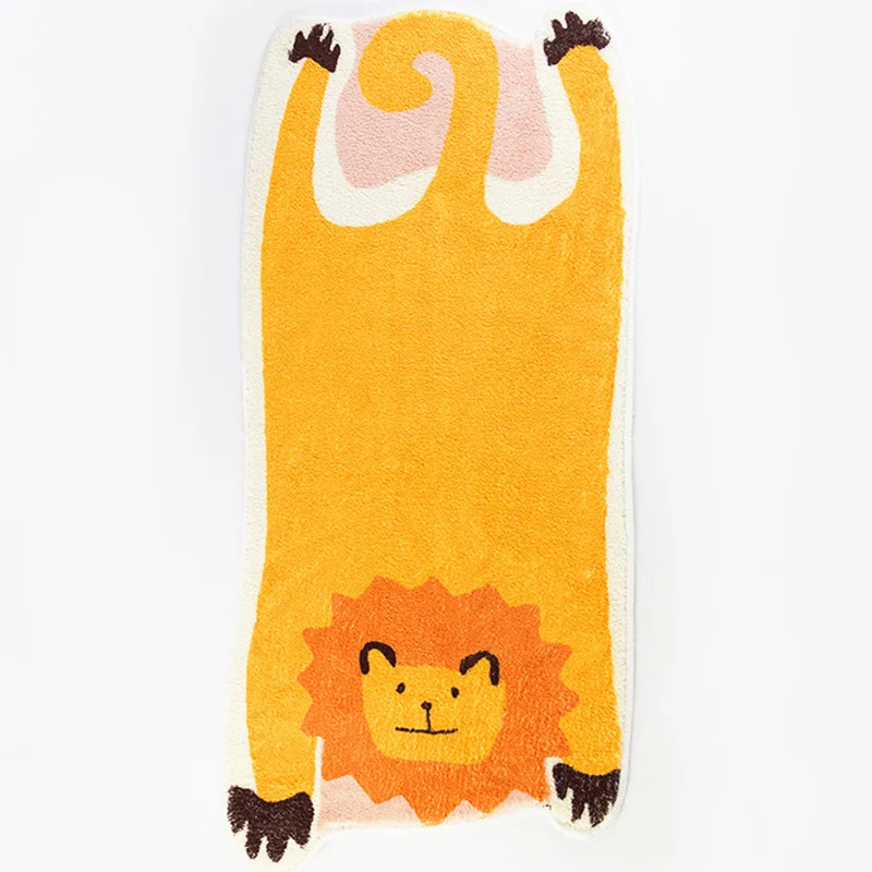 Tapis de décoration décontracté, multicolore, en peau d'animal, en polypropylène, lavable, respectueux des animaux de comp...