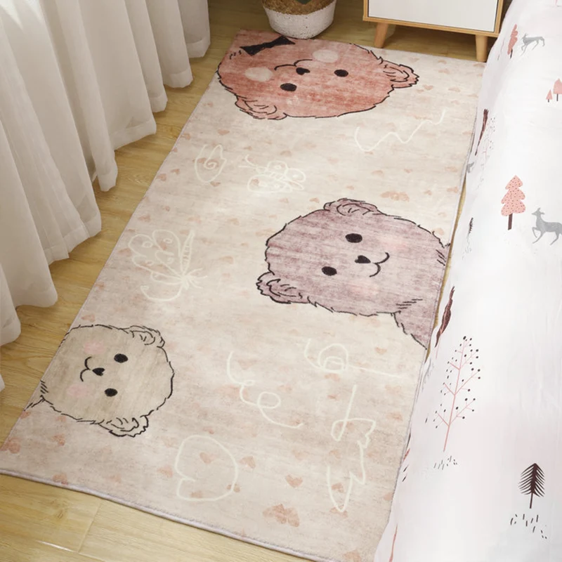 Tapis d'intérieur multicolore en polypropylène, à motifs de dessins animés, antidérapant, facile d'entretien, pour chambre...