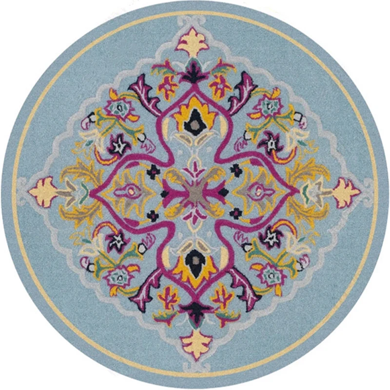 Tapis ethnique ethnique multicolore à fleurs, synthétique, persan, support antidérapant, lavable en Machine, respectueux d...