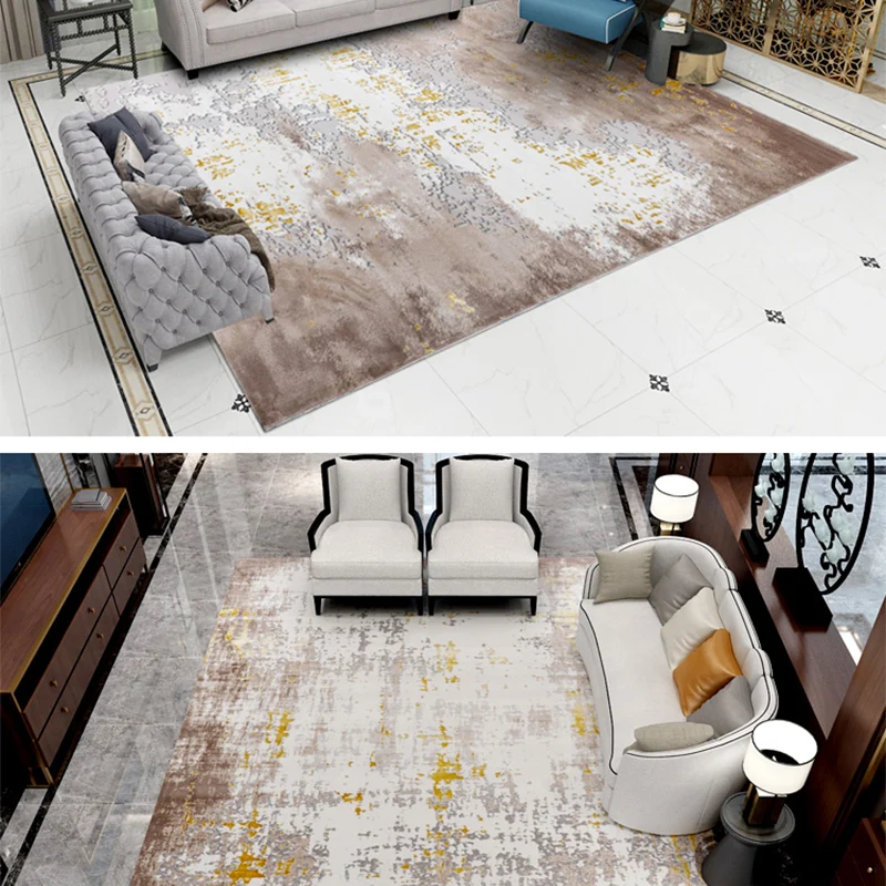 Tapis Glam Simple, multicolore, imprimé abstrait, avec envers antidérapant, adapté aux animaux de compagnie, pour salon Cl...