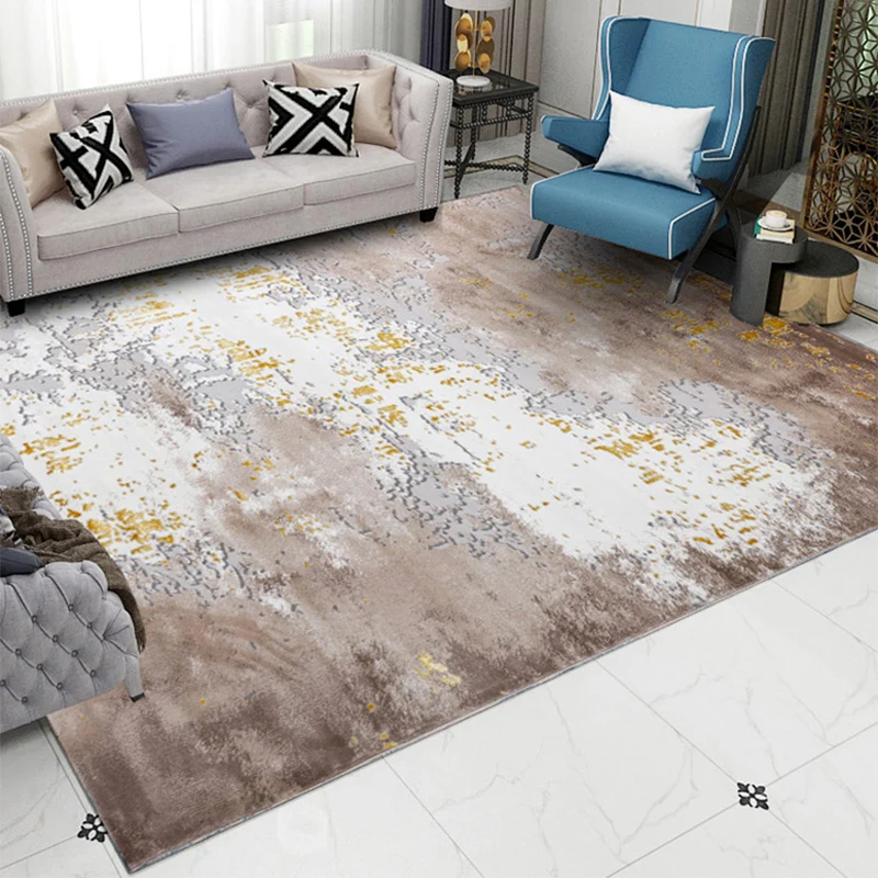 Tapis Glam Simple, multicolore, imprimé abstrait, avec envers antidérapant, adapté aux animaux de compagnie, pour salon Cl...