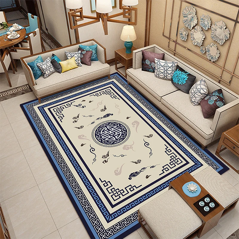 Tapis imprimé Floral multicolore, tapis d'intérieur asiatique en polypropylène, support antidérapant, résistant aux taches...