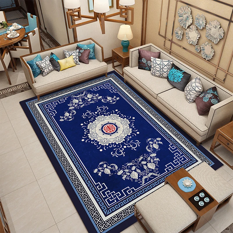 Tapis imprimé Floral multicolore, tapis d'intérieur asiatique en polypropylène, support antidérapant, résistant aux taches...