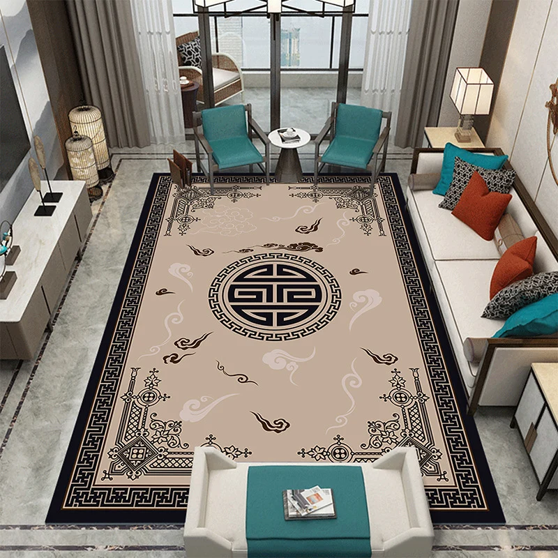 Tapis imprimé Floral multicolore, tapis d'intérieur asiatique en polypropylène, support antidérapant, résistant aux taches...
