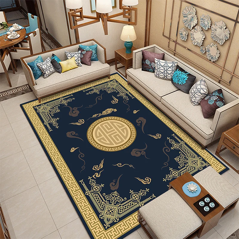 Tapis imprimé Floral multicolore, tapis d'intérieur asiatique en polypropylène, support antidérapant, résistant aux taches...