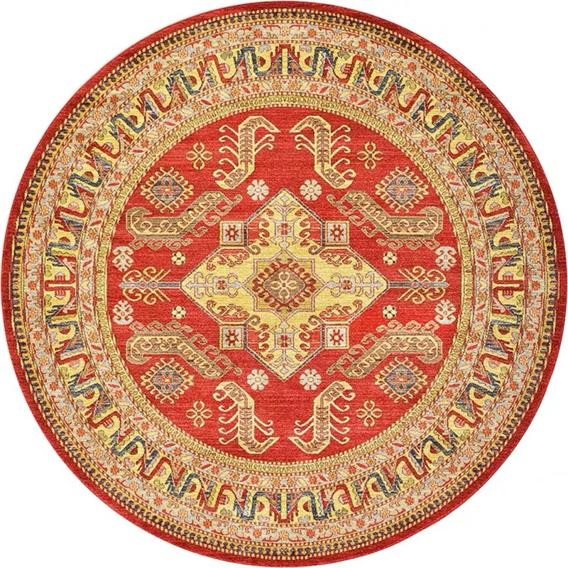 Tapis imprimé Tribal Antique, multicolore, bohème, intérieur, en Polyester, envers antidérapant, lavable, résistant aux ta...