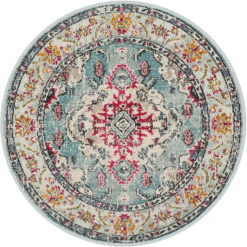 Tapis imprimé Tribal Antique, multicolore, bohème, intérieur, en Polyester, envers antidérapant, lavable, résistant aux ta...