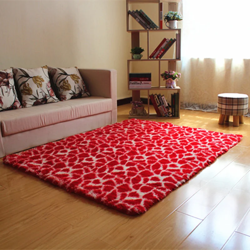 Tapis élégant imprimé léopard, multicolore, confortable, moelleux, résistant aux taches, lavable, antidérapant, pour la ma...