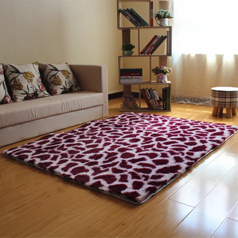 Tapis élégant imprimé léopard, multicolore, confortable, moelleux, résistant aux taches, lavable, antidérapant, pour la ma...