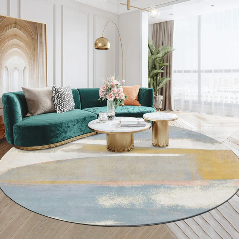 Tapis de luxe multicolore, synthétique, motif géométrique, intérieur, support antidérapant, lavable en Machine, pour chamb...