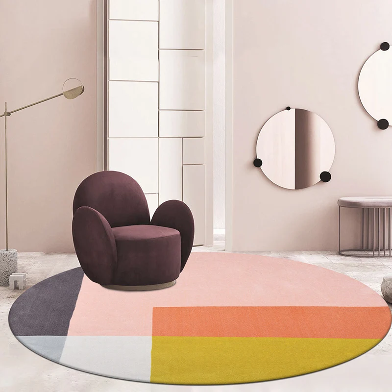 Tapis de luxe multicolore, synthétique, motif géométrique, intérieur, support antidérapant, lavable en Machine, pour chamb...