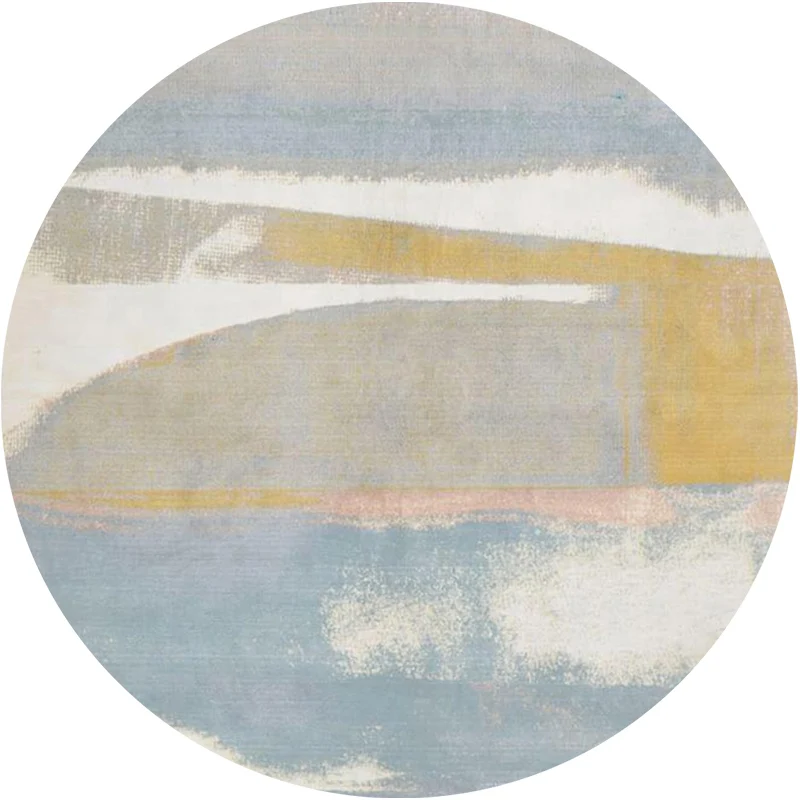 Tapis de luxe multicolore, synthétique, motif géométrique, intérieur, support antidérapant, lavable en Machine, pour chamb...