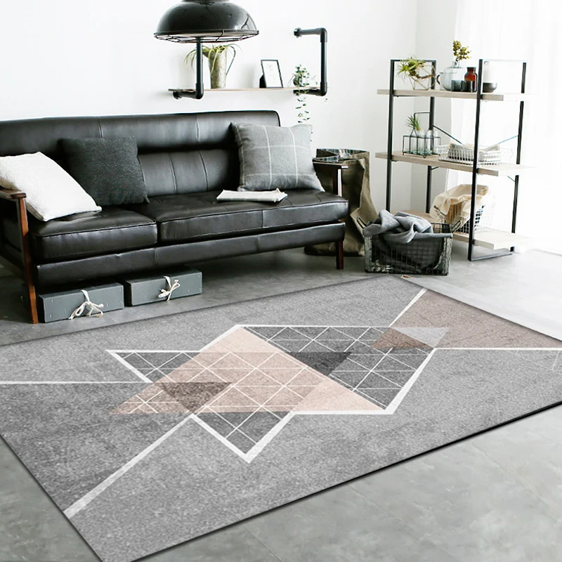 Tapis moderne à motifs géométriques, imprimé à rayures, en Polyester multicolore, lavable, antidérapant, adapté aux animau...