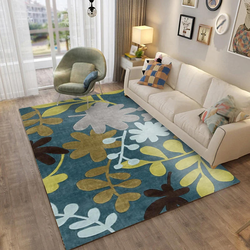 Tapis à motif botanique bohème, multicolore, en Polyester, lavable, antidérapant, adapté aux animaux de compagnie, pour le...