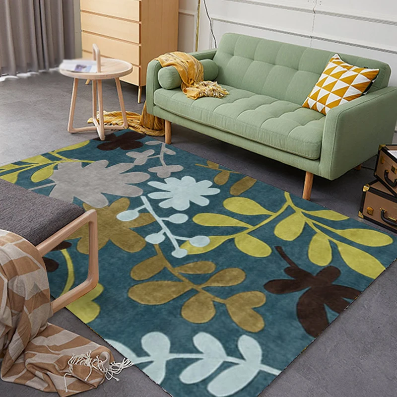 Tapis à motif botanique bohème, multicolore, en Polyester, lavable, antidérapant, adapté aux animaux de compagnie, pour le...
