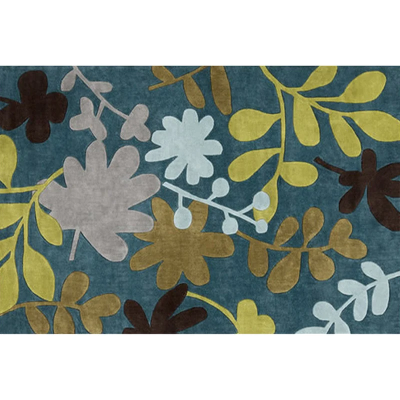 Tapis à motif botanique bohème, multicolore, en Polyester, lavable, antidérapant, adapté aux animaux de compagnie, pour le...