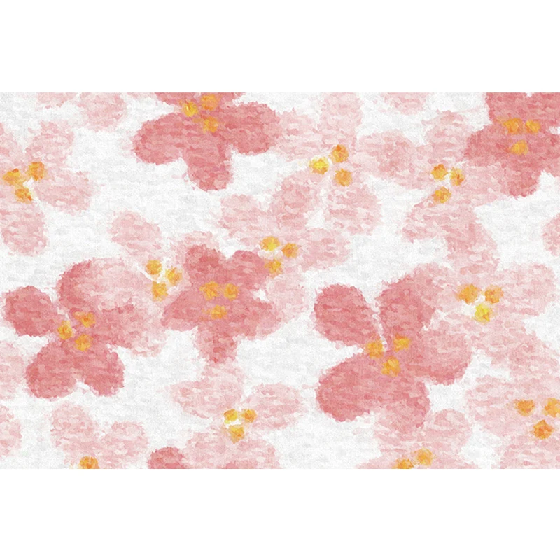 Tapis à motifs floraux multicolores roses, tapis contemporain en Polyester, lavable, antidérapant, adapté aux animaux de c...