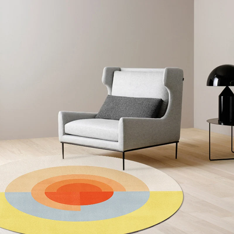 Tapis multicolore à motif de cercles colorés, moderne en Polyester, lavable, antidérapant, adapté aux animaux de compagnie...
