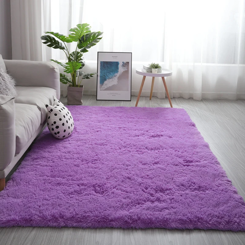 Tapis multicolore simple en fausse fourrure, à motifs de teinture par nouage, support antidérapant, lavable en Machine, po...