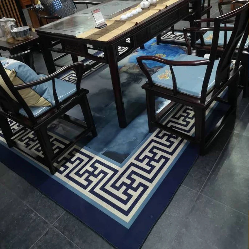 Tapis Oriental multicolore en polypropylène, imprimé géométrique, pour l'intérieur, avec envers antidérapant, résistant au...