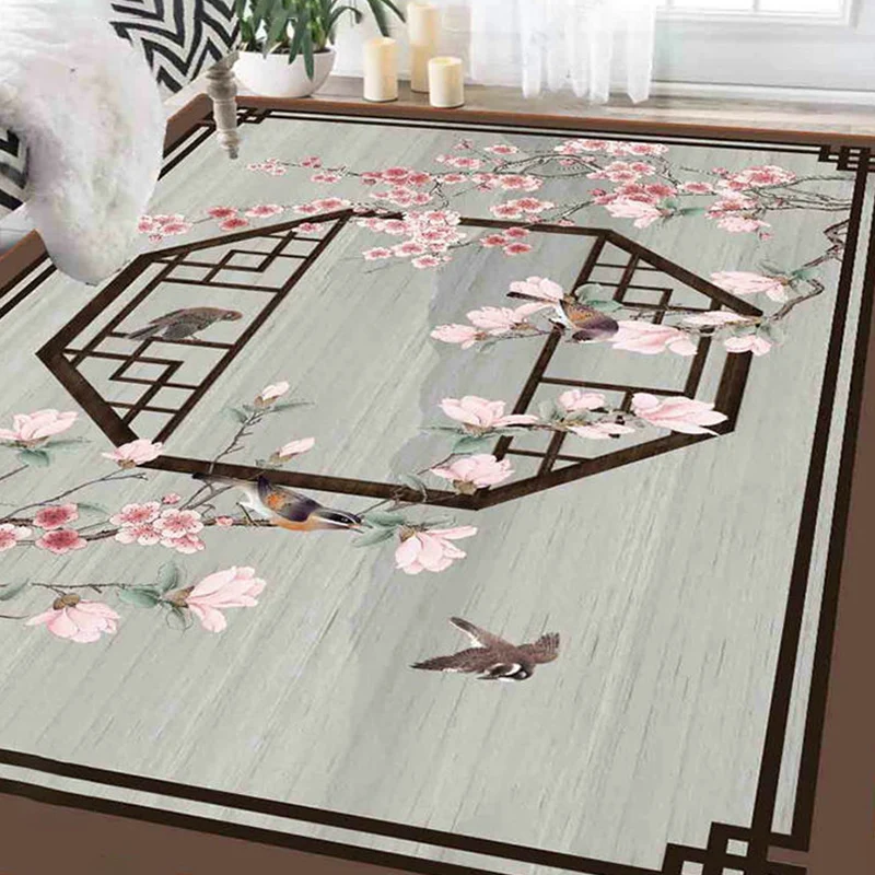 Tapis Oriental multicolore en polypropylène, imprimé géométrique, pour l'intérieur, avec envers antidérapant, résistant au...