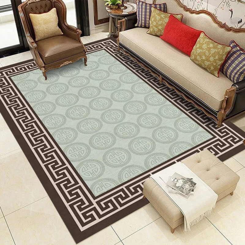 Tapis Oriental multicolore en polypropylène, imprimé géométrique, pour l'intérieur, avec envers antidérapant, résistant au...