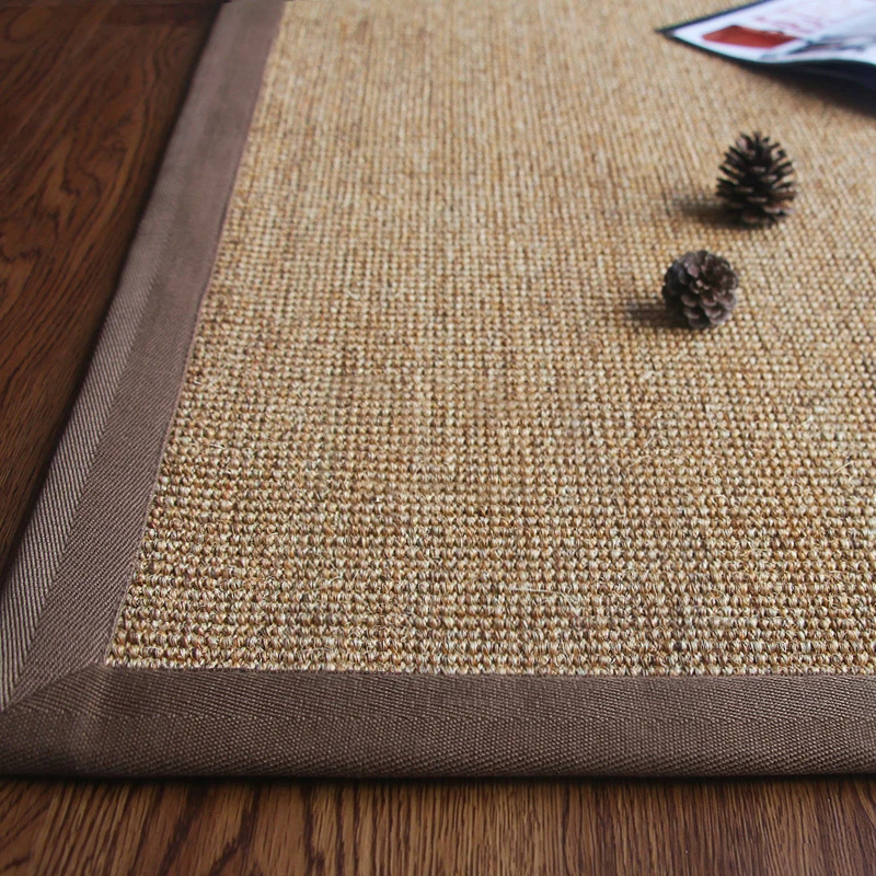 Tapis rustique primitif, multicolore, uni, lavable, antidérapant, résistant aux taches, pour salon de thé Clearhalo