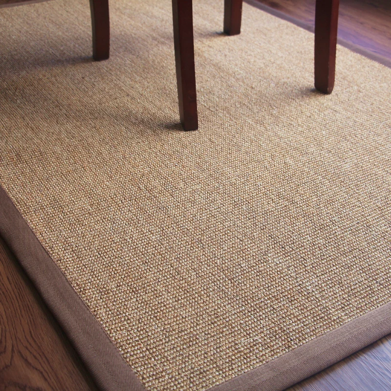 Tapis rustique primitif, multicolore, uni, lavable, antidérapant, résistant aux taches, pour salon de thé Clearhalo