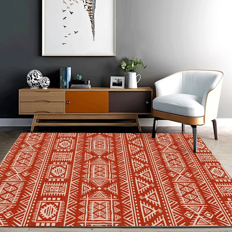 Tapis de salon Americana, multicolore, imprimé sud-ouest, en polypropylène, antidérapant, lavable en Machine Clearhalo
