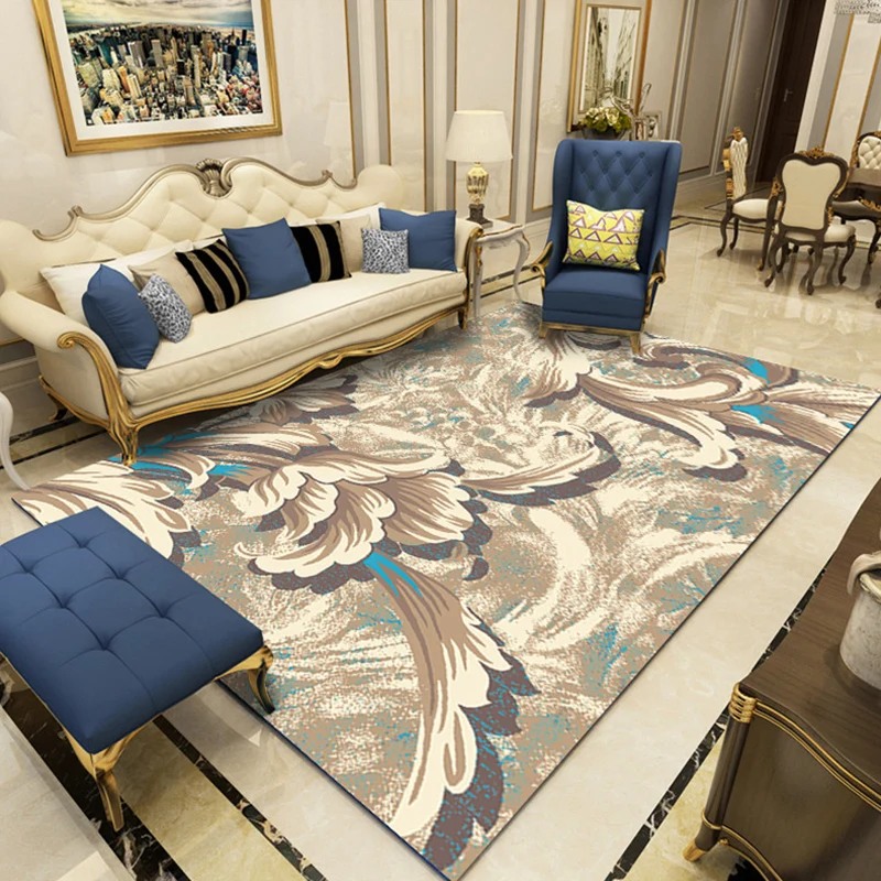 Tapis de salon amérindien, motif géométrique multicolore, tapis d'intérieur en polyester, lavable, respectueux des animaux...