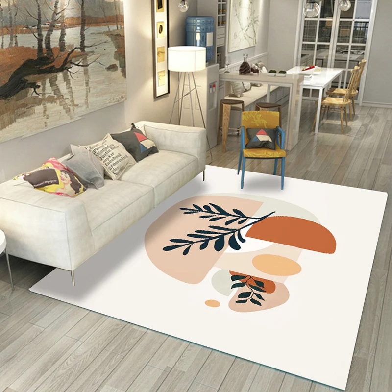 Tapis de salon décontracté, multicolore, coloré, en polypropylène, antidérapant, facile d'entretien, pour l'intérieur Clea...