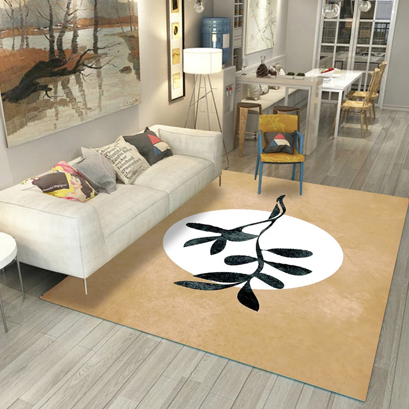 Tapis de salon décontracté, multicolore, coloré, en polypropylène, antidérapant, facile d'entretien, pour l'intérieur Clea...