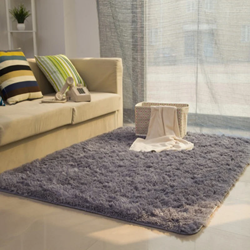 Tapis de salon décontracté, multicolore, solide, en polypropylène, antidérapant, adapté aux animaux domestiques Clearhalo