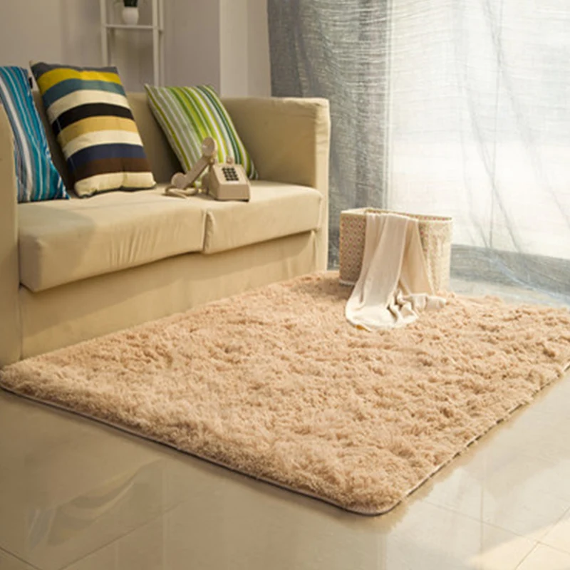 Tapis de salon décontracté, multicolore, solide, en polypropylène, antidérapant, adapté aux animaux domestiques Clearhalo