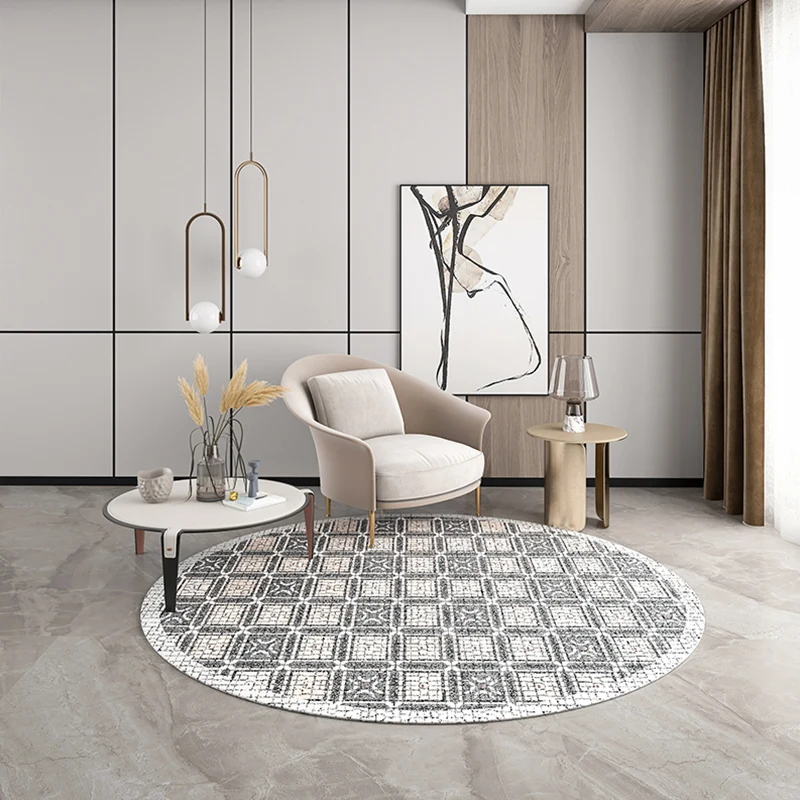 Tapis de salon industriel multicolore abstrait imprimé tapis d'intérieur en polyester support antidérapant tapis de zone d...