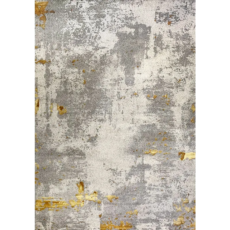 Tapis de salon industriel multicolore aspect mur vieilli, synthétique, résistant aux taches, lavable en machine, avec enve...