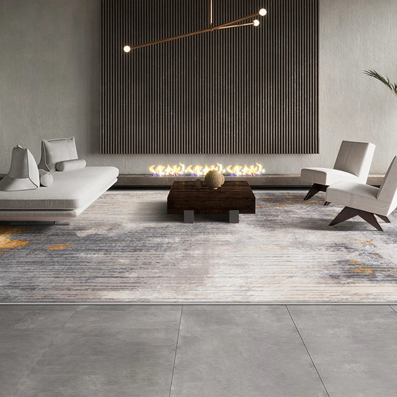 Tapis de salon industriel multicolore aspect mur vieilli, synthétique, résistant aux taches, lavable en machine, avec enve...